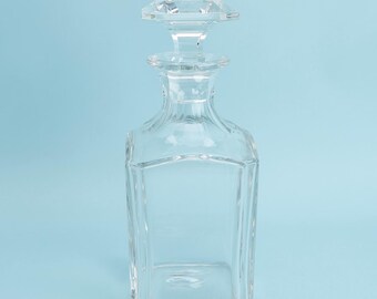 Perfection by Baccarat Crystal 9 1/2" Square Bourbon Decanter & Stopper Harcourt