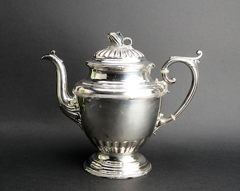1977 by Rogers Smith & Co Silverplate Teapot with Figural Melon Squash Finial