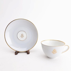 Hamburg America Line / Hapag-Lloyd Gray Demitasse Cup & Saucer by Fürstenberg