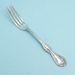 Royal Oak -1906 by National Silver Co Silverplate 6 1/8" Youth Fork Monogram F