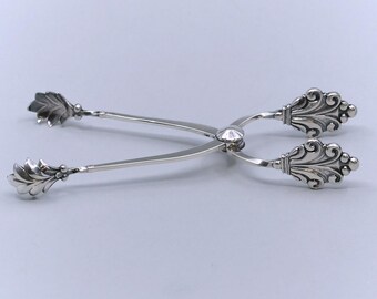 Acanthus by Georg Jensen Sterling Silver 5 3/4" Ice Tongs No Monogram