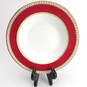 Ulander Powder Ruby (W1813) by Wedgwood Bone China 8" Rimmed Soup Bowl(s)