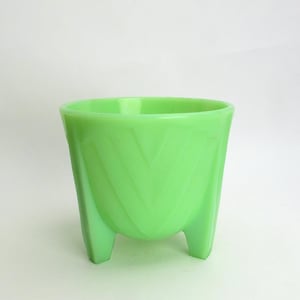 Jadeite by Mckee Glass 3 Toed Planter or Cache Pot Art Deco Early c1930's VTG