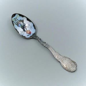 c1901 Shepard Sterling Enameled 5 5/8&quot; Masonic Souvenir Spoon Kansas City, MO