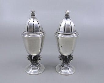 ACORN by GEORG JENSEN Denmark Sterling Silver Salt & Pepper Shaker Set(s) 741