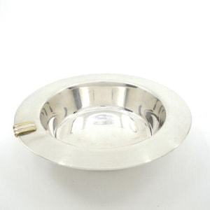 CARTIER c1990 Silver & Gold Plate Modernist Bowl Videpoche Made in Spain