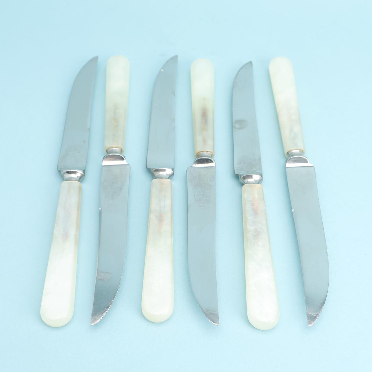 M5 Sterling Silver ヴィンテージ マザーオブパール ナイフ Mother of Pearl Steak Knife - Etsy