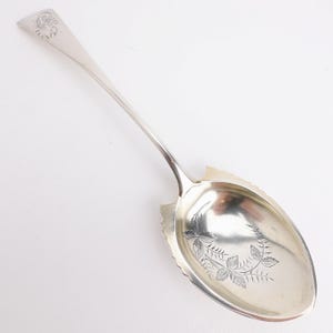 Knowles Sterling Long-Handled Serving Spoon Engraved Lobster Crawfish Crayfish