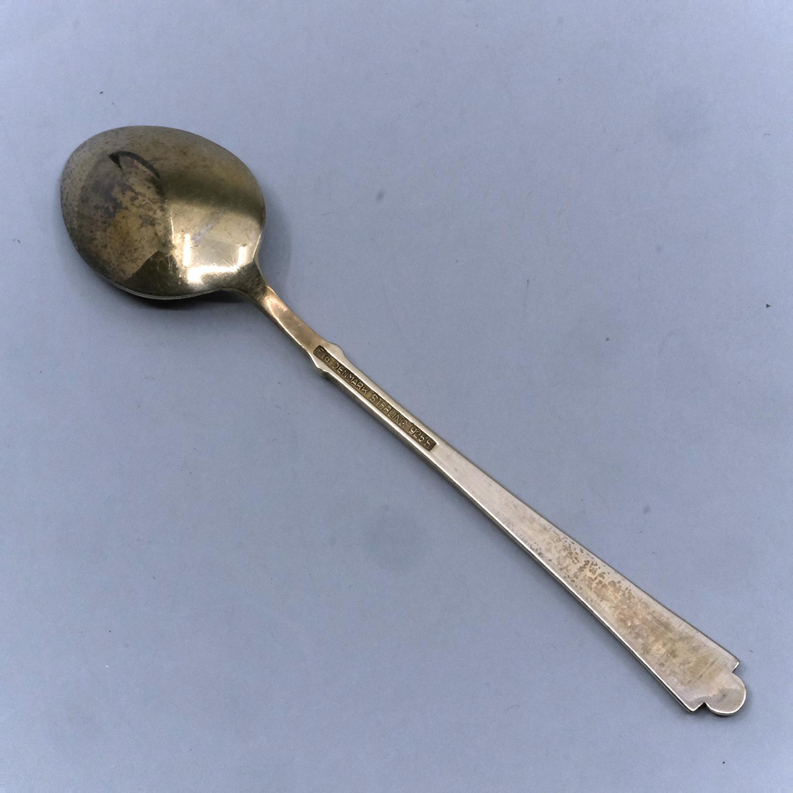 美品】ELA デンマーク製 エナメルスプーン 6本 925スターリング