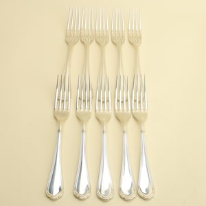 Spatours by Christofle Silverplate 8 1/8" Set of 10 Dinner Forks No Monogram
