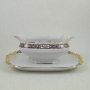 c1920 JEAN POUYAT for WANAMAKERS Limoges Porcelain Gravy Boat POY28 Roses