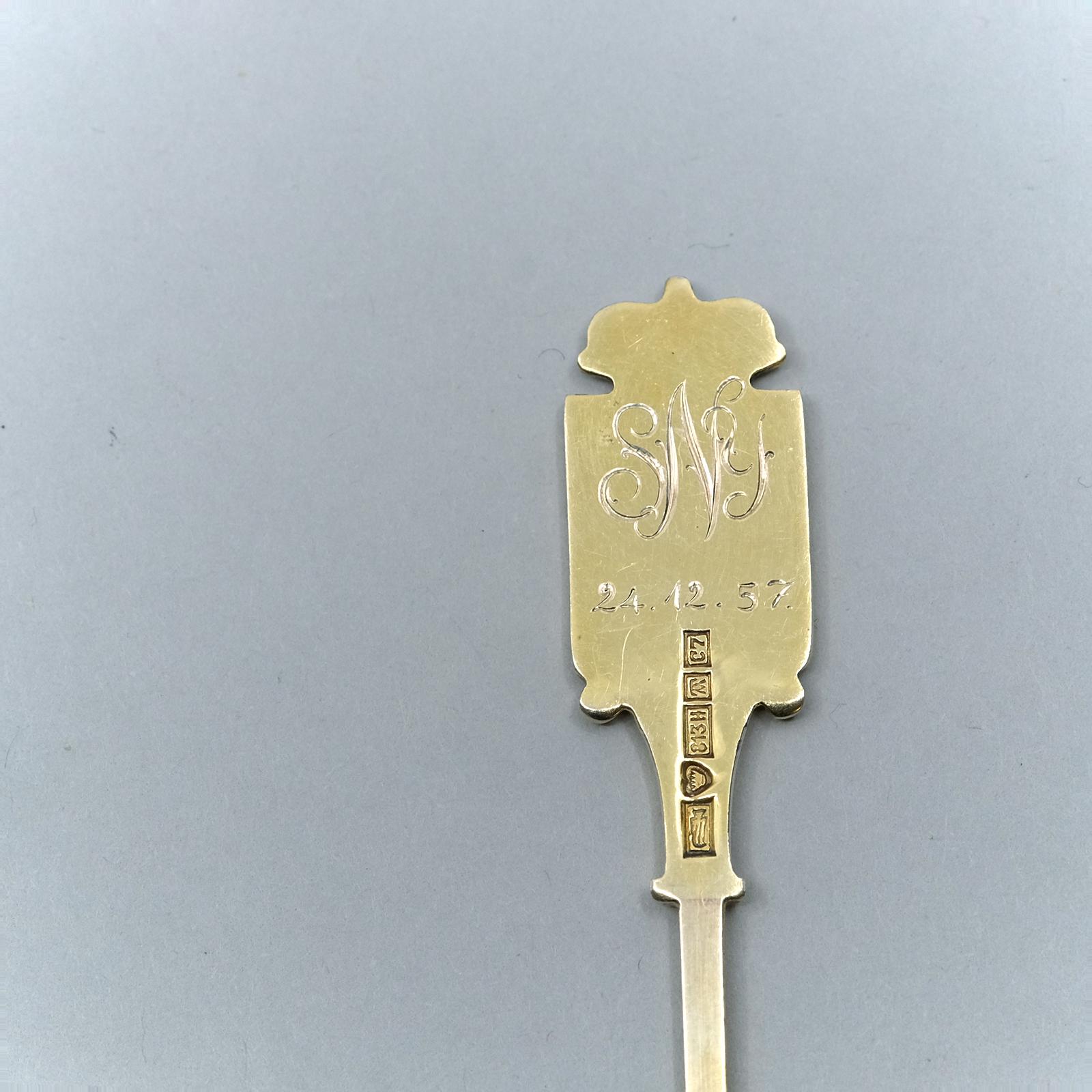 フィンランド製 813 シルバー エナメル お土産スプーン 12本セット