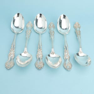 Moselle (1906) par A.S.Co plaqué argent 20,1 cm (8 1/8 po.) Set de 6 cuillères à soupe sans monogrammes