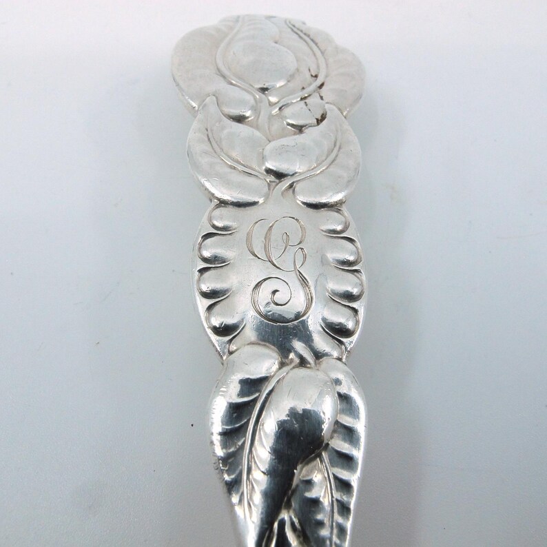 Atlantis / Ailanthus (1899) by Tiffany Sterling 8 7/8" Waffelheber Mono "G" Bild 4