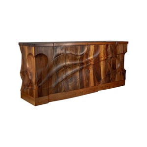 Handmade Black Walnut Console Table: Mid-Century Modern Entryway Furniture