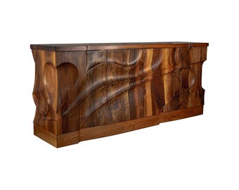 Handmade Black Walnut Console Table: Mid-Century Modern Entryway Furniture