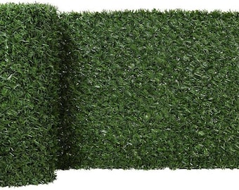 Artificial Grass Fence Roll: Double-Sided Privacy Screen, UV-Resistant Hedge (6ft x 32ft)