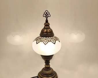 Handmade Turkish Mosaic Table Lamp: Bohemian Mediterranean Decor