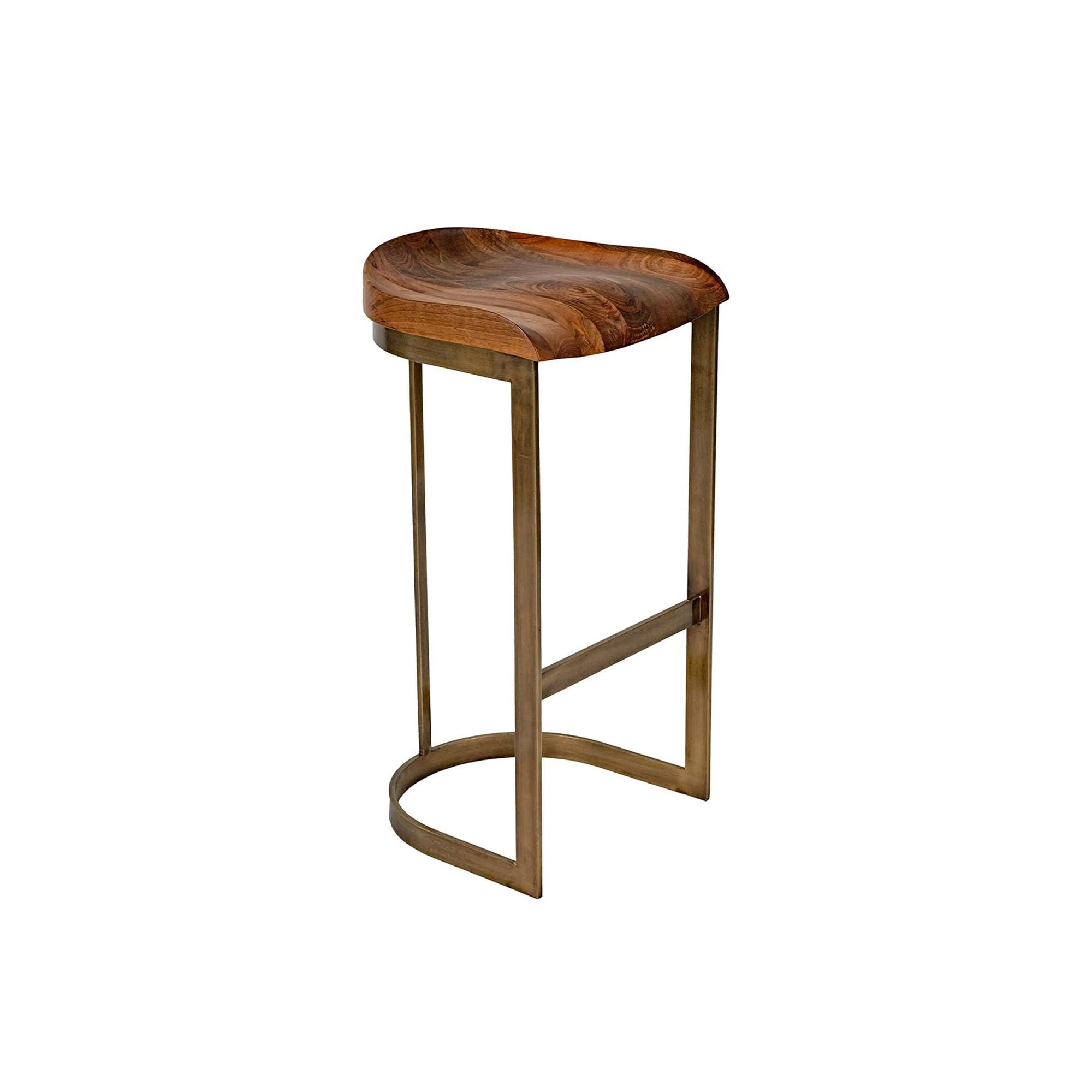 Black Walnut Bar Stool: Mid Century Modern Kitchen Island Seating