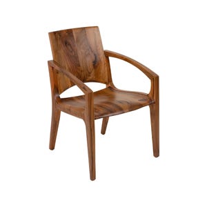 Black Walnut Lounge Armchair: Mid Century Modern Accent Chair