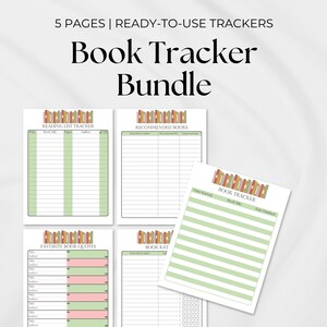 Book Tracker Bundle | Reading Tracker | TBR Tracker | Book Challenge Tracker | Reading Challenge Tracker | Summer Reading Challenge