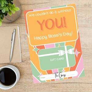 Boss&#39;s Day | Boss&#39;s Day Gift | Boss&#39;s Day Gift Card Holder | Boss&#39;s Day Card