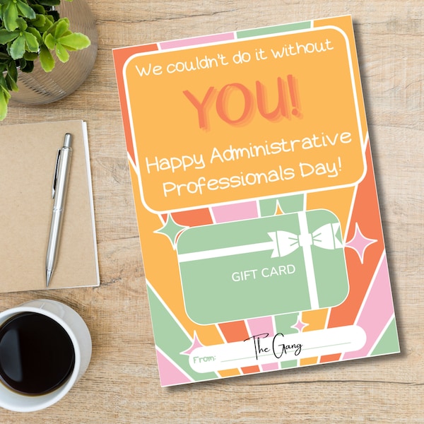 Administrative Professionals Day | Administrative Professionals Week | Admin Day Gift | Admin Pro Day Gift Card Holder