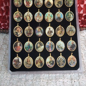 Collection of religious medals from Santos Spain/collection of religious medals/Religious collector gift
