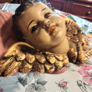 Vintage Plaster Angels Wall Decor-