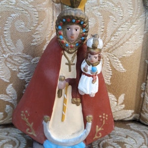 Spanish Virgin Our Lady of Fuensanta terracotta