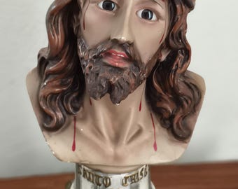 Large Bust of Jesus Sculpture / Religious Decoration, Catholic Home Decor, Religious Gift, Altar