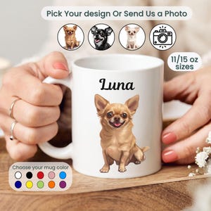 Personalized Chihuahua Mug: Custom Photo Gift for Dog Lovers