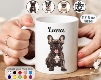 Personalized French Bulldog Mug: Custom Photo Gift