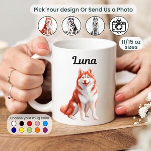 Personalized Husky Mug Husky Gift Custom Pet Parent Gift for Dog Owner Present Cute Dog Mug Husky Cup Husky Mom Gift Dog Dad Gift Pet Mugs