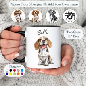 Personalized Beagle Mug Pet Beagle Gift Custom Pet Parent Gift for Dog Owner Present Cute Dog Mug Beagle Cup Beagle Mom Dad Gift Pet Dog Mug