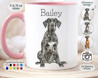 Personalized Great Dane Mug Great Dane Gift Custom Pet Parent Gift for Dog Owner Present Cute Dog Mug Cup Great Dane Mom Dad Gift Pet Mugs