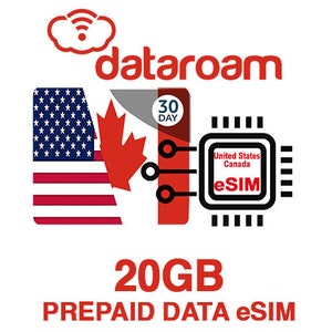 20 GB Stany Zjednoczone/Kanada eSIM Dane mobilne