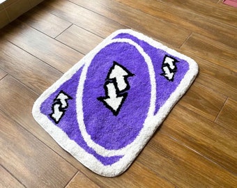 Purple Reverse Card Rug: Perfect for Girls' Rooms! Fluffy, Soft Rectangle Mat, Ideal Birthday Gift. Shop Now for Cozy Elegance!