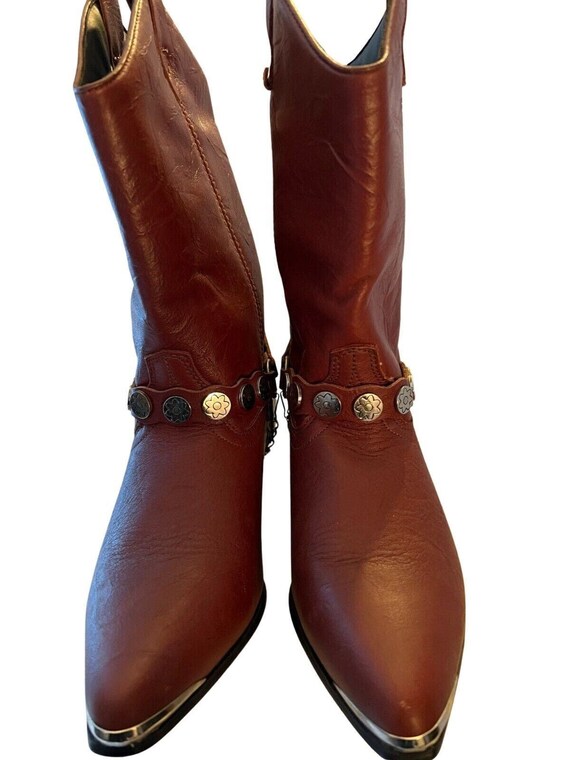 DINGO Womens Leather Boots Burgundy VINTAGE Boots… - image 1