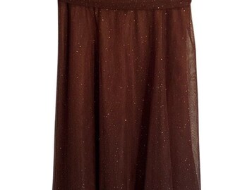 JESSICA HOWARD Dress Size 6 Formal Y2K Brown Prom Strapless Tafeta Tulle  Junior