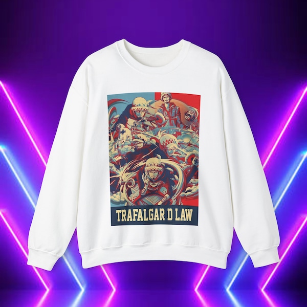 Personalized anime manga shirt - personalized One Piece anime sweatshirt - personalized Trafalgar Law long sleeve shirt - gift idea