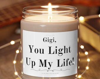 Gigi You Light Up My Life Duft-Sojakerze, 9oz, Muttertagsgeschenk, Geschenk für Gigi, Oma-Geschenk, Geschenk für Sie, Geburtstagsgeschenk,