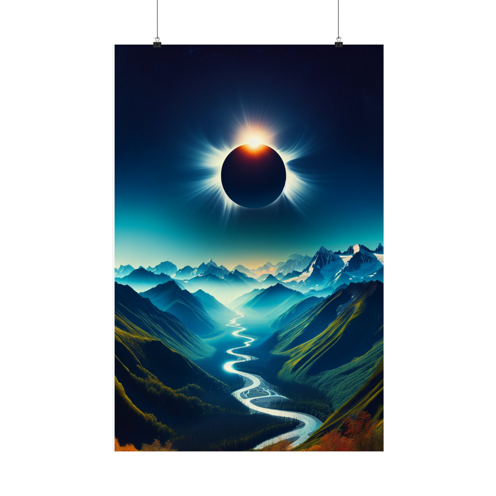 Solar Eclipse Wall Art Print - Celestial Elegance for Your Home - Etsy