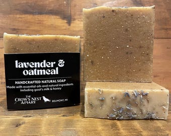 Soothing Lavender, oatmeal, goat milk and honey soap