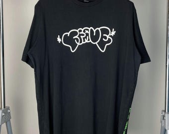 Diesel Modern Cartoon Graffity Logo Crew Neck Shirt • Diesel Luxury Designer Tshirt • Alien Graphic Diesel Tee • 2 Side Graphic Tee • Y2K