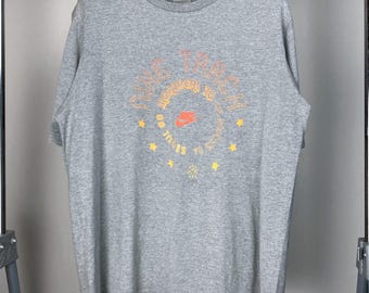 Nike 2000s Vintage Gray Graphic Print Crew Neck T shirt • Nike Y2K Vintage Sportswear •  Oversized Clothing •  Nike Track Gray Shirt •