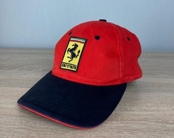Gorra vintage Ferrari F1 · Años 90 · Gorra de carreras · Nostalgia de los 90 · Gorra de camionero · Fórmula Uno · Fórmula Uno · Gorra de talla única · Recuerdos de F1 ·