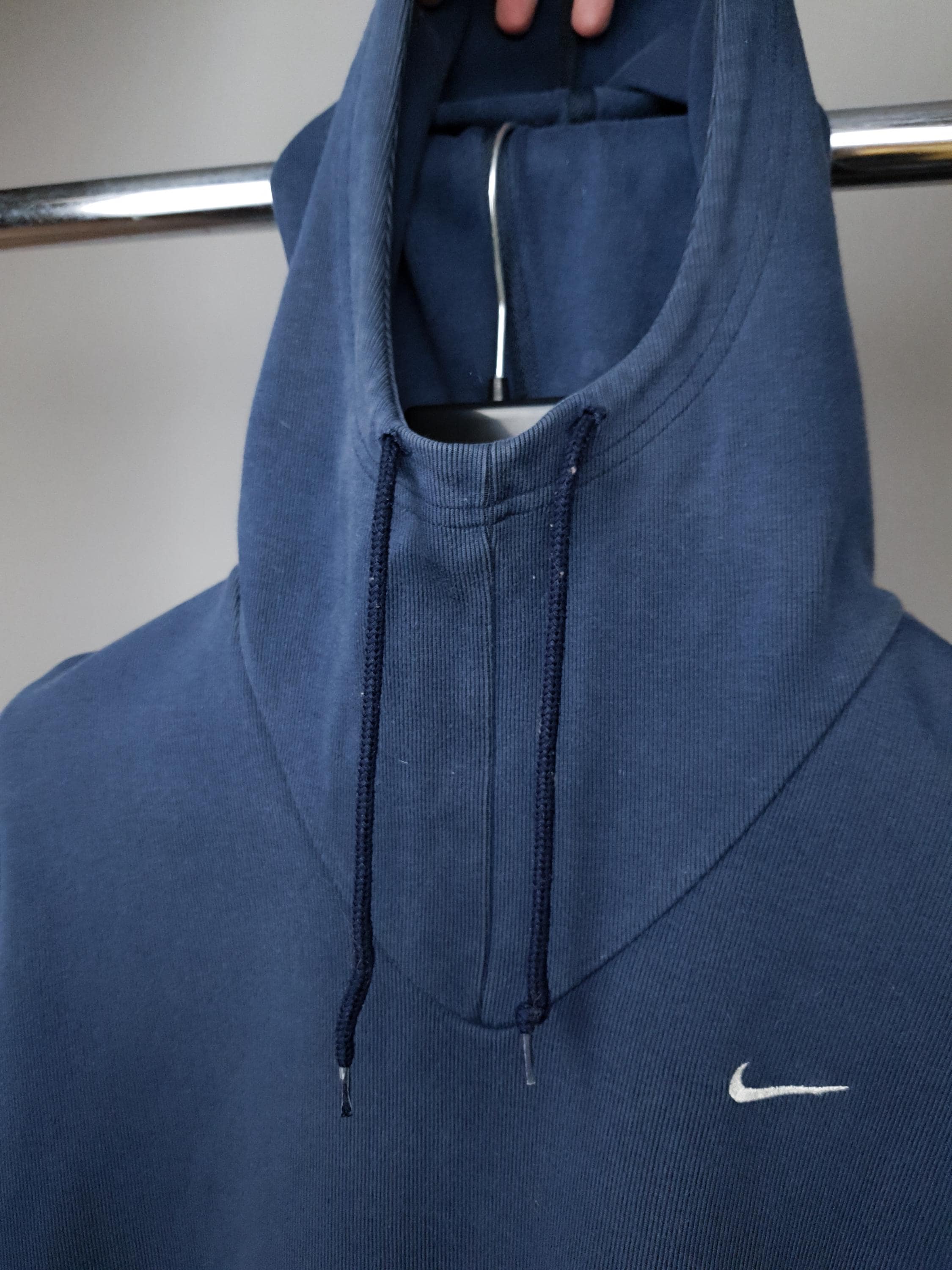 Nike Ninja High Neck Blue Japanese Outdoor Style Hoodie Y2K Hype 