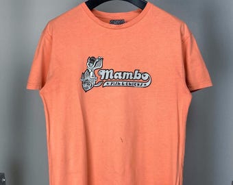 Mambo Australian Surfing Company 1997 Fish&Chicks Vintage Crewneck Orange TShirt • Surfing Sportswear •  90s Mambo Shirt •  All Over Print •