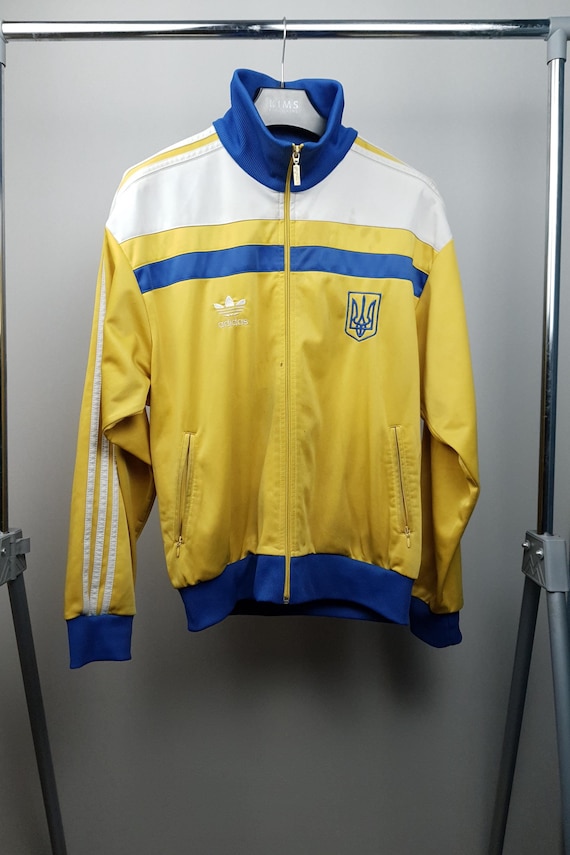 ULTRA RARE Adidas Ukraine 1990s Soccer Team Track Top Full